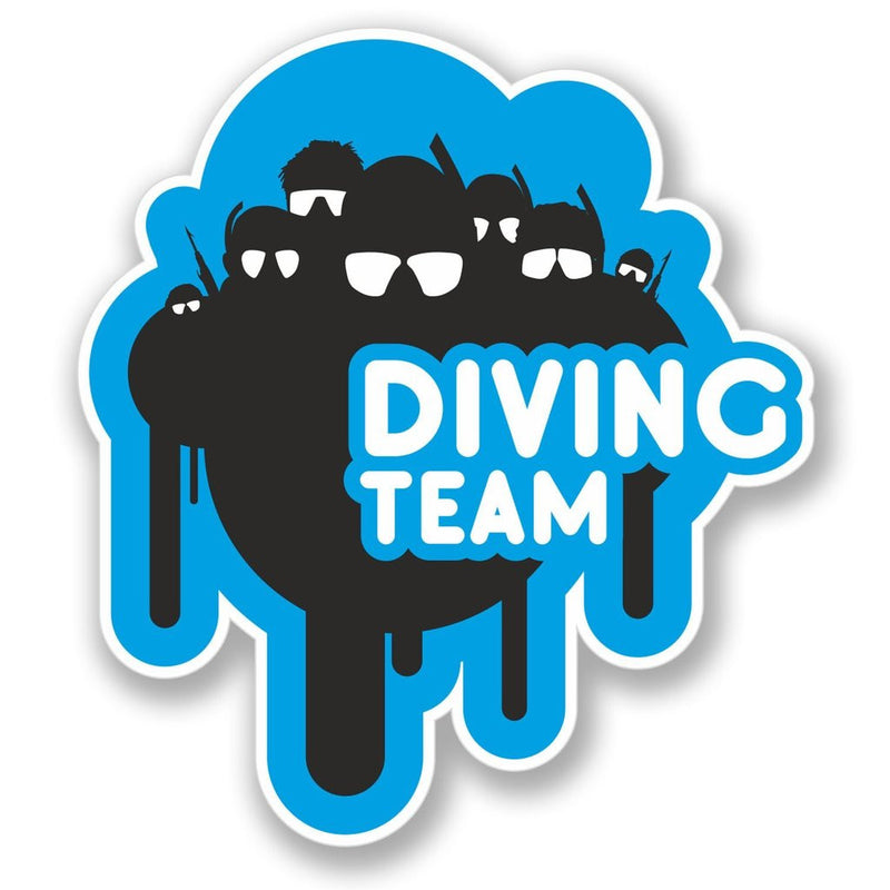 2 x Diving Team Vinyl Sticker