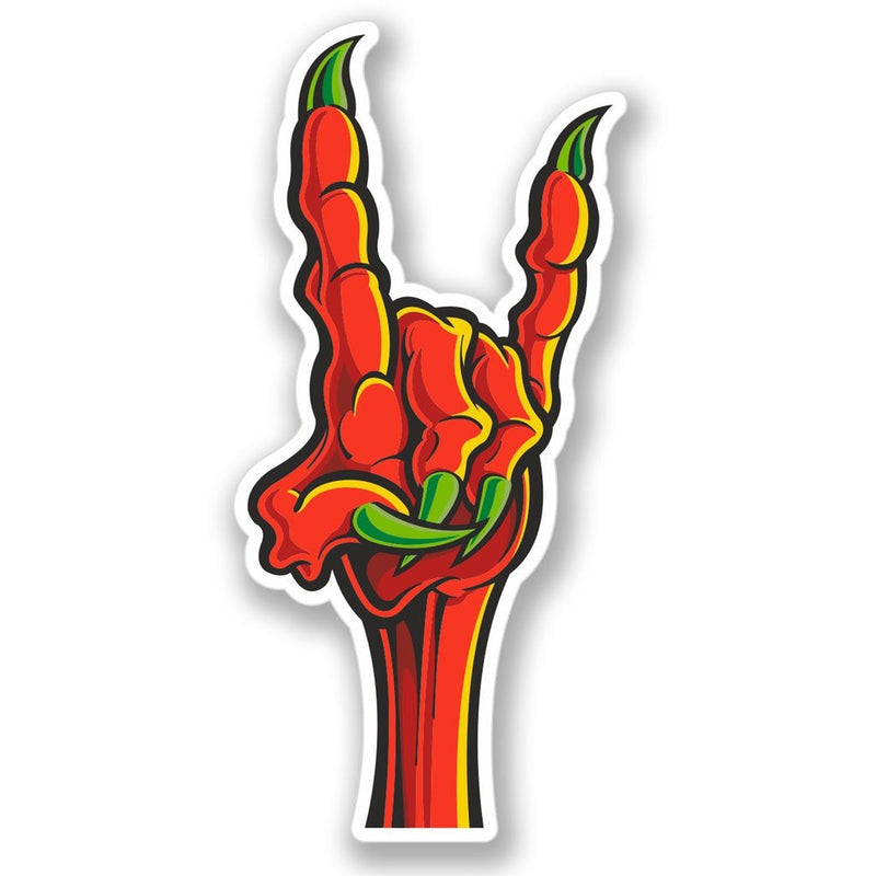 2 x Zombie Monster Claw Hand Rock Vinyl Sticker
