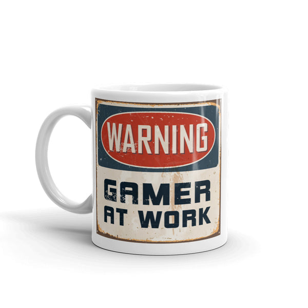 Warning Gamer at Work High Quality 10oz Coffee Tea Mug #4184