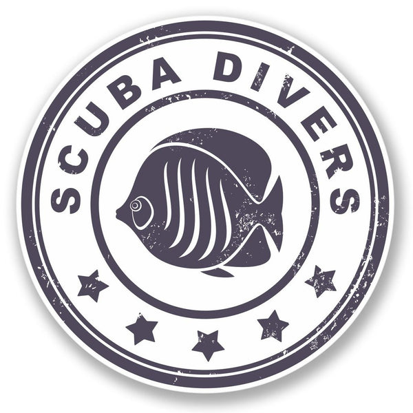 2 x Scuba Diver Vinyl Sticker #4191
