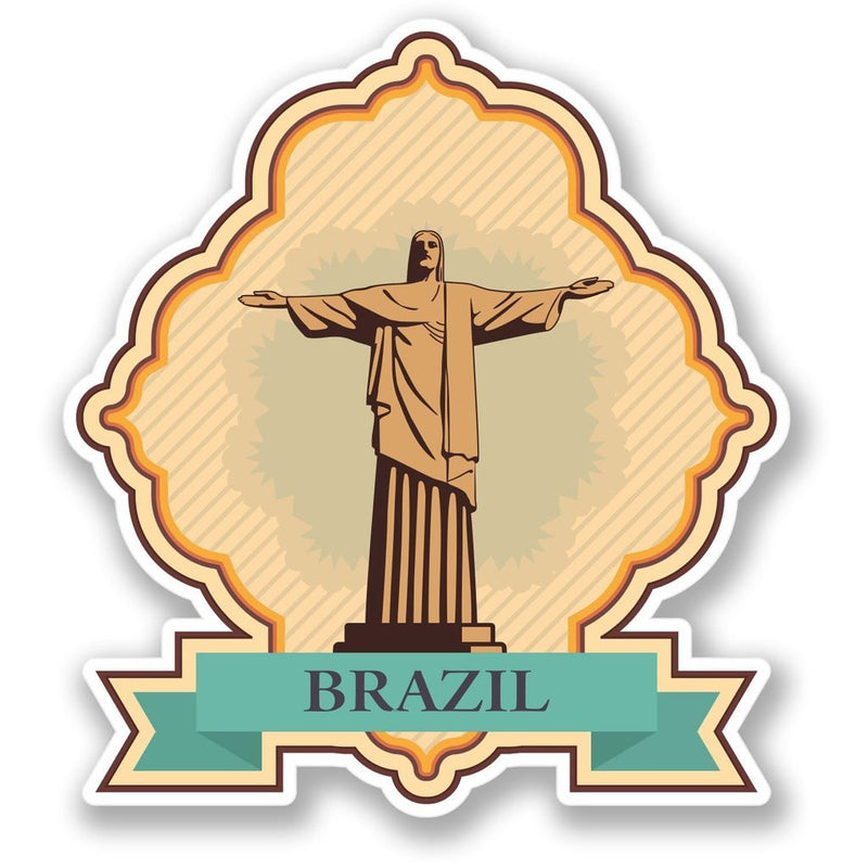 2 x Brazil Rustic Vinyl Sticker