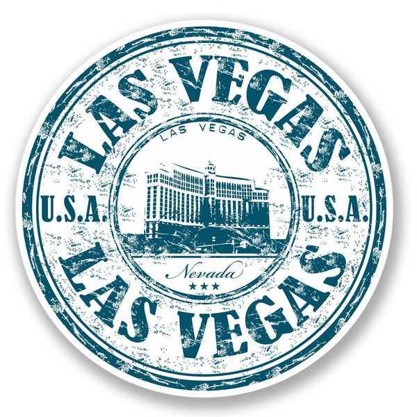 2 x Las Vegas USA Vinyl Sticker #4209