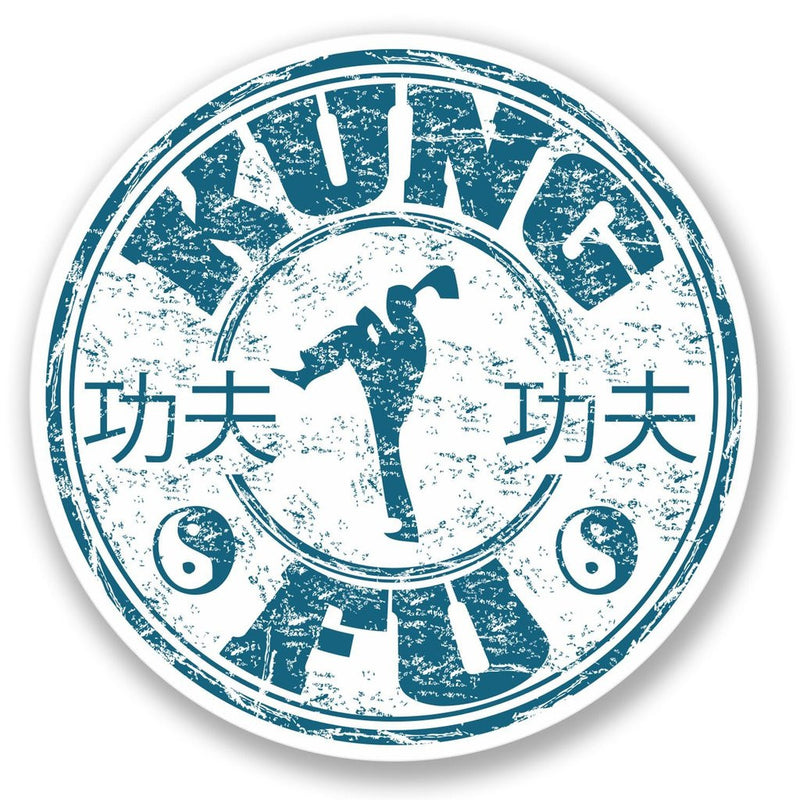 2 x Kung Fu Travel Vinyl Sticker