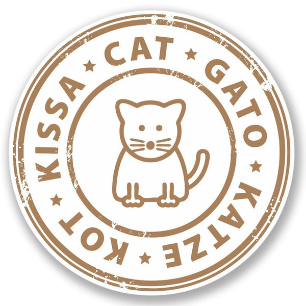 2 x Cat Travel Vinyl Sticker #4246