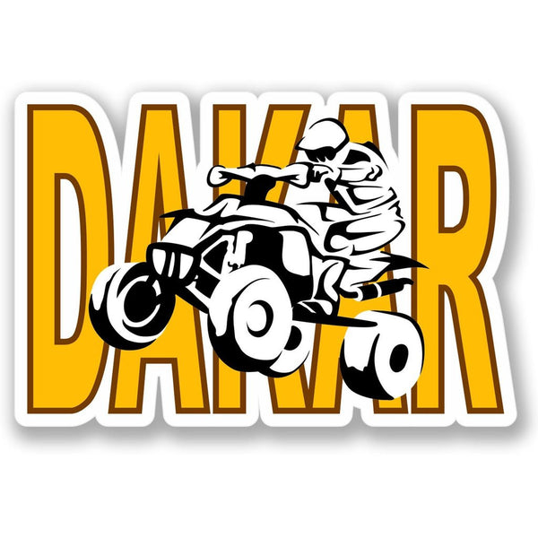 2 x Dakar Quad ATV Travel Vinyl Sticker #4248