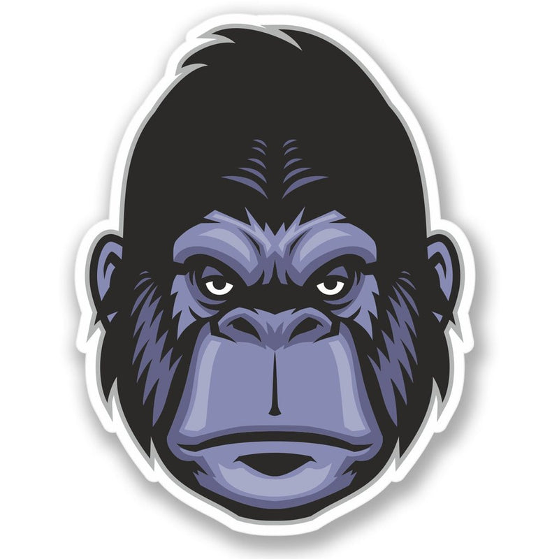 2 x Monkey Gorilla Vinyl Sticker