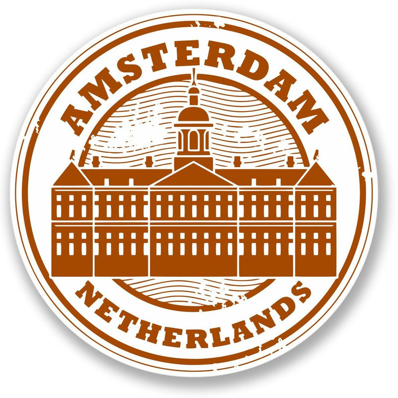 2 x Amsterdam Netherlands Vinyl Sticker