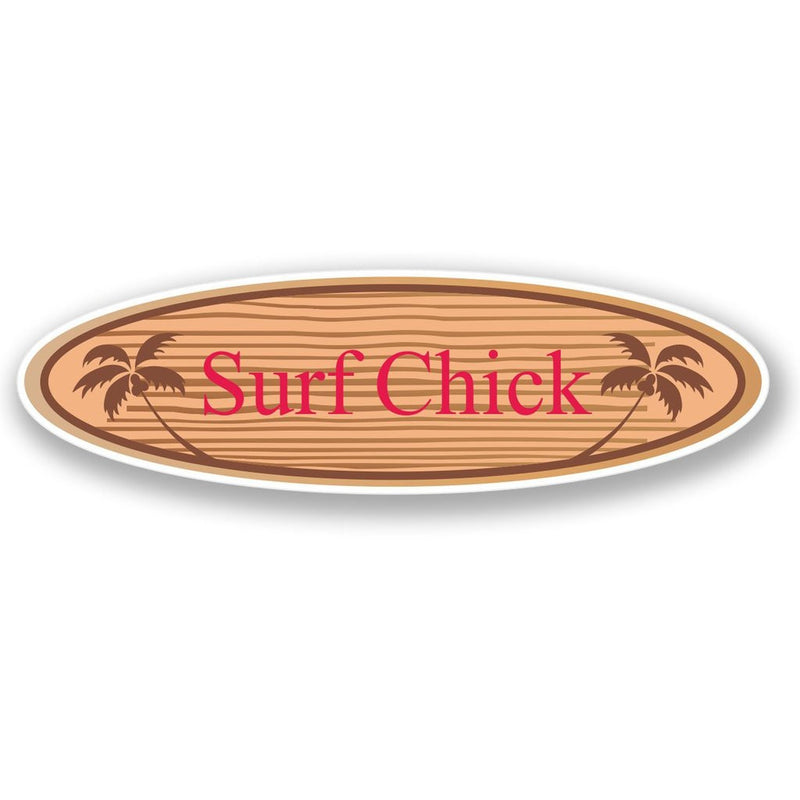 2 x Surf Chick Vinyl Sticker