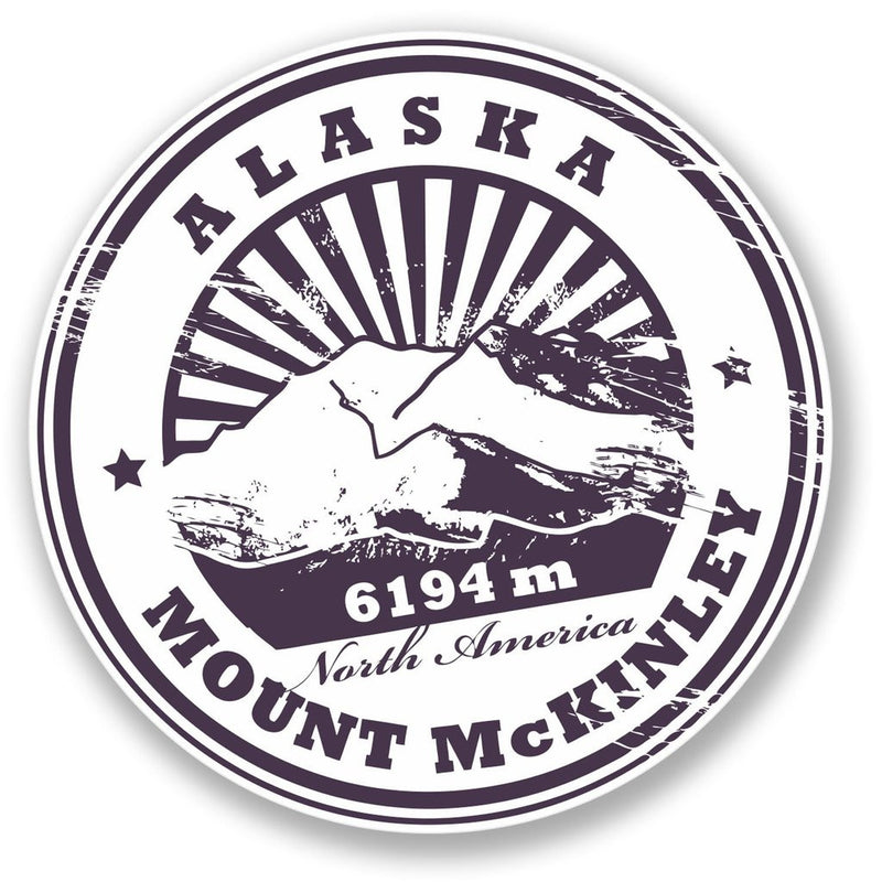 2 x Alaska Mount McKinley Vinyl Sticker