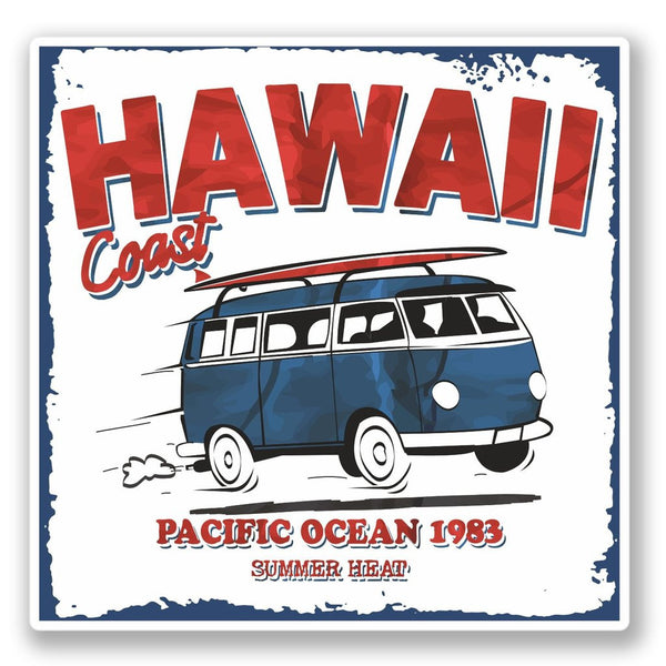 2 x Hawaii Camper Van Vinyl Sticker #4311