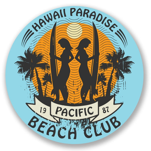 2 x Hawaii Surf Vinyl Sticker #4318