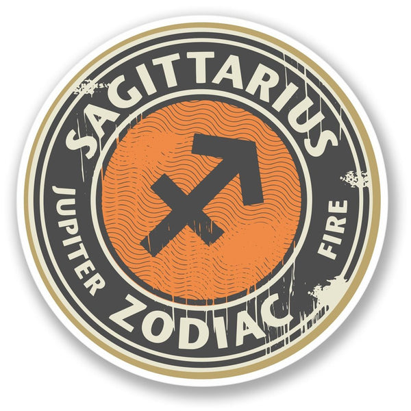 2 x Sagittarius Star Sign Vinyl Sticker #4322