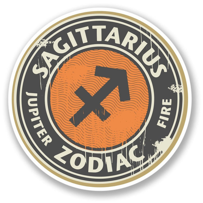 2 x Sagittarius Star Sign Vinyl Sticker