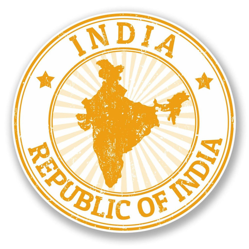 2 x India Vinyl Sticker