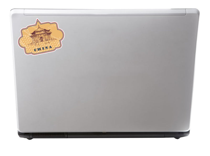 2 x China Vinyl Sticker Decal Laptop Travel Luggage Car
