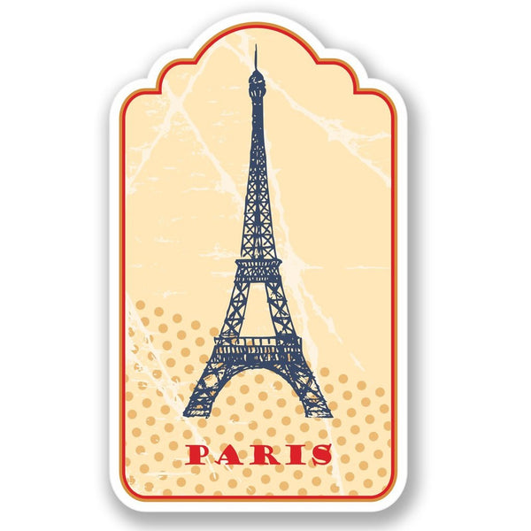 2 x Paris France Luggage Travel Vinyl Sticker #4331