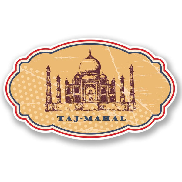 2 x Taj Mahal Vinyl Sticker #4334