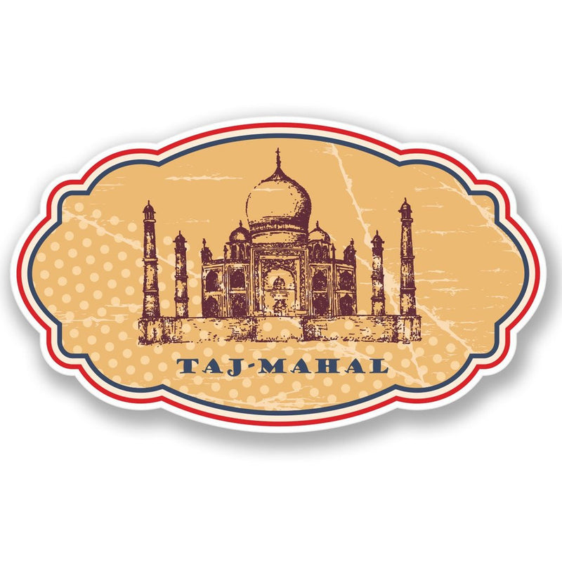 2 x Taj Mahal Vinyl Sticker
