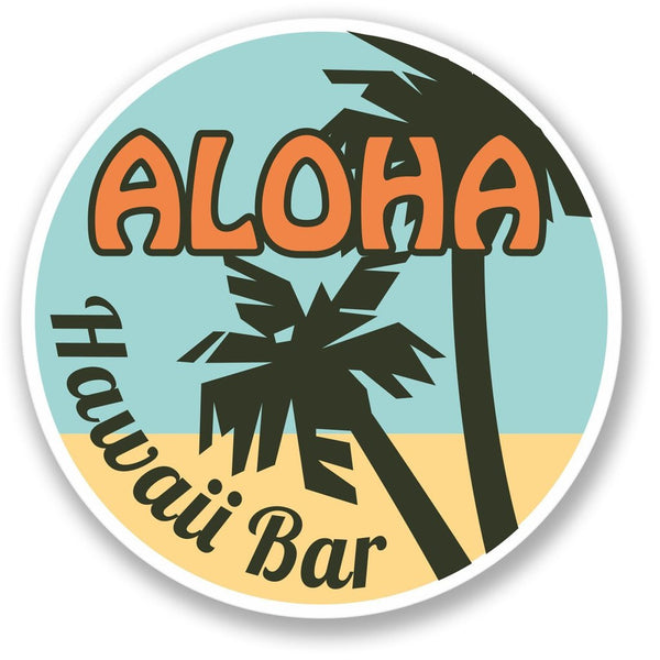 2 x Aloha Tiki Vinyl Sticker #4345