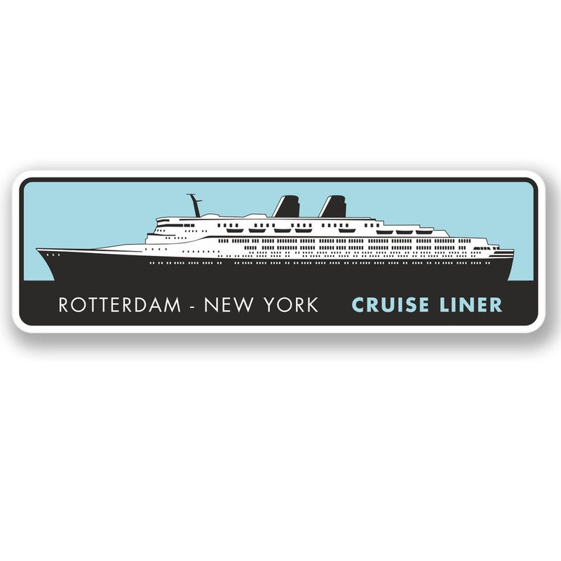 2 x Rotterdam New York Cruise Liner Vinyl Sticker