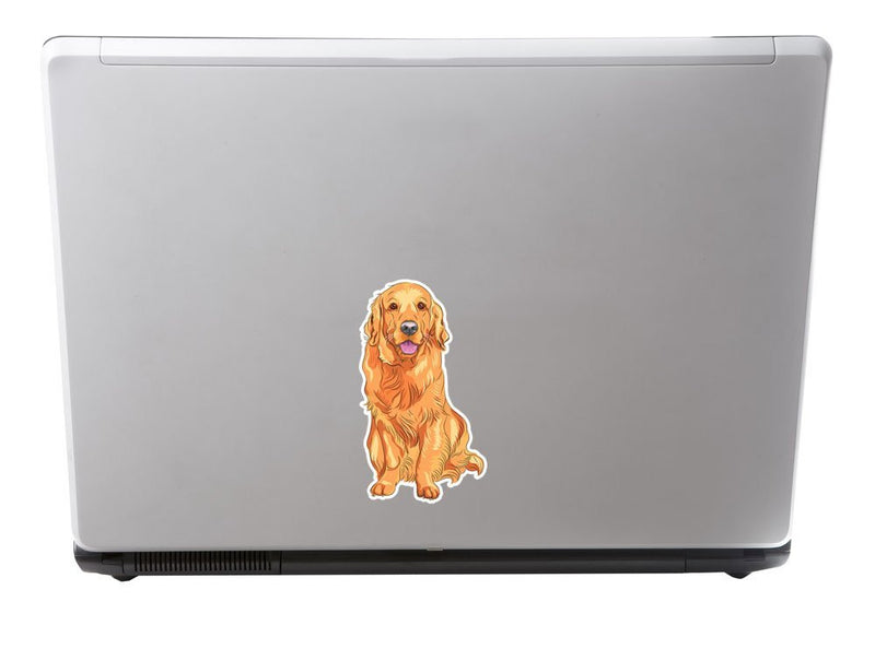 2 x Golden Labrador Dog Vinyl Sticker