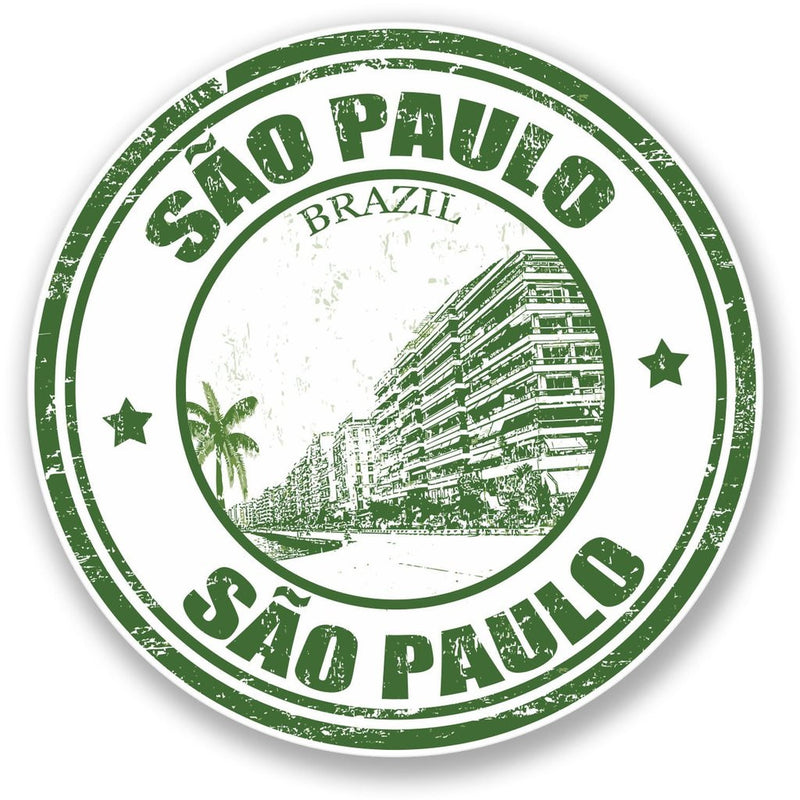 2 x Sao Paulo Brazil Vinyl Sticker