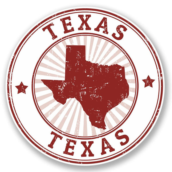 2 x Texas USA Vinyl Sticker #4385