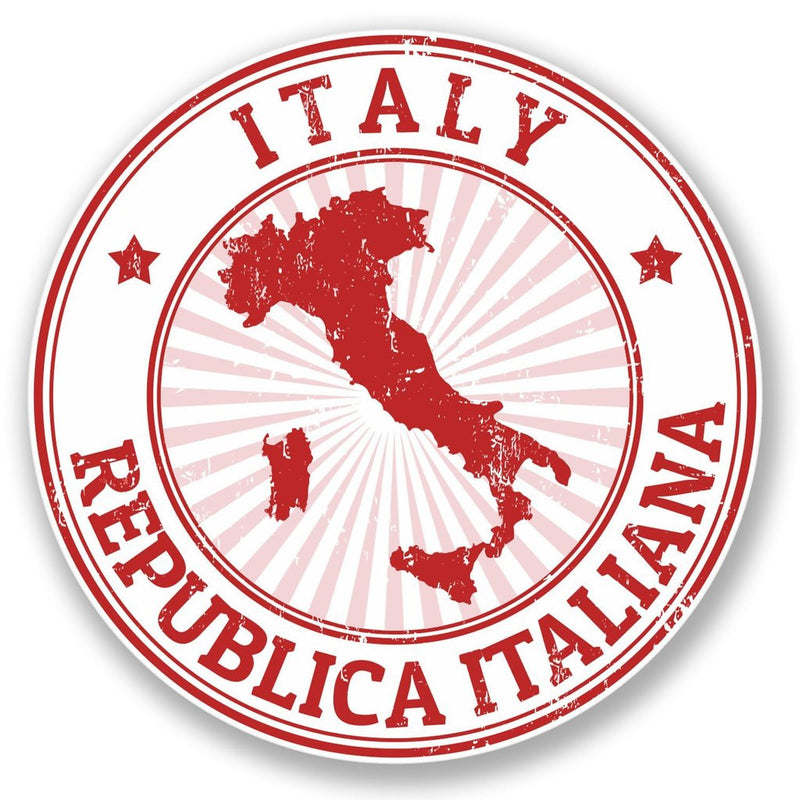 2 x Italy Italiana Vinyl Sticker