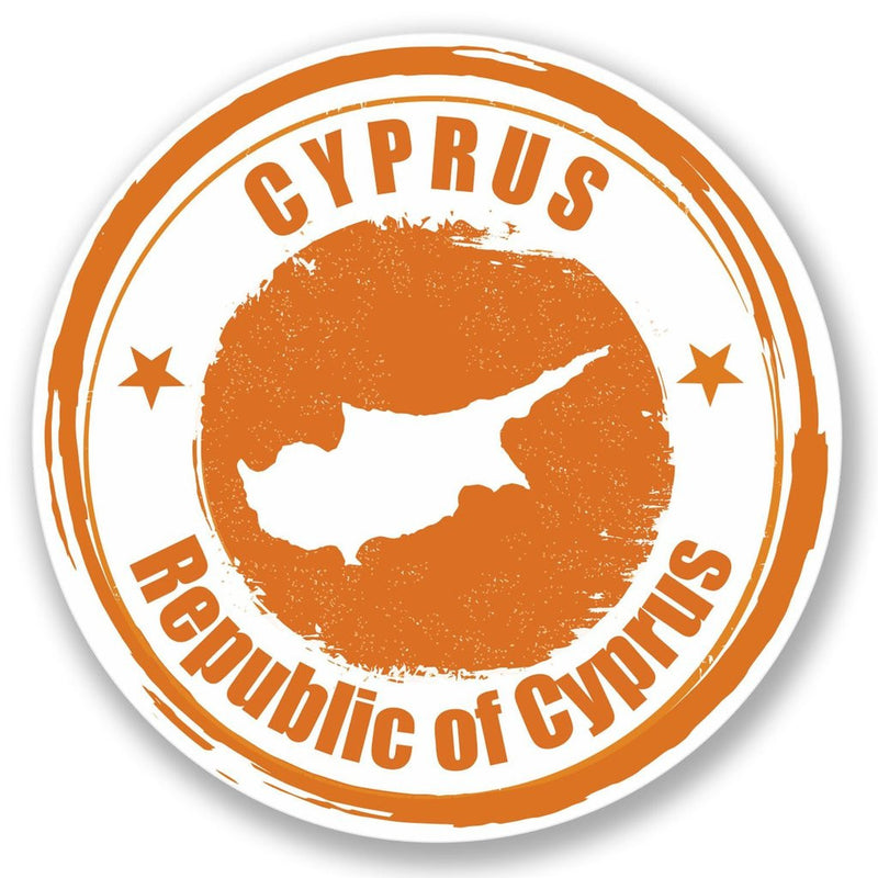 2 x Cyprus Vinyl Sticker