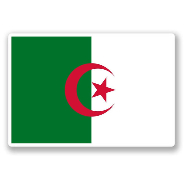 2 x Algeria Flag Vinyl Sticker #4402