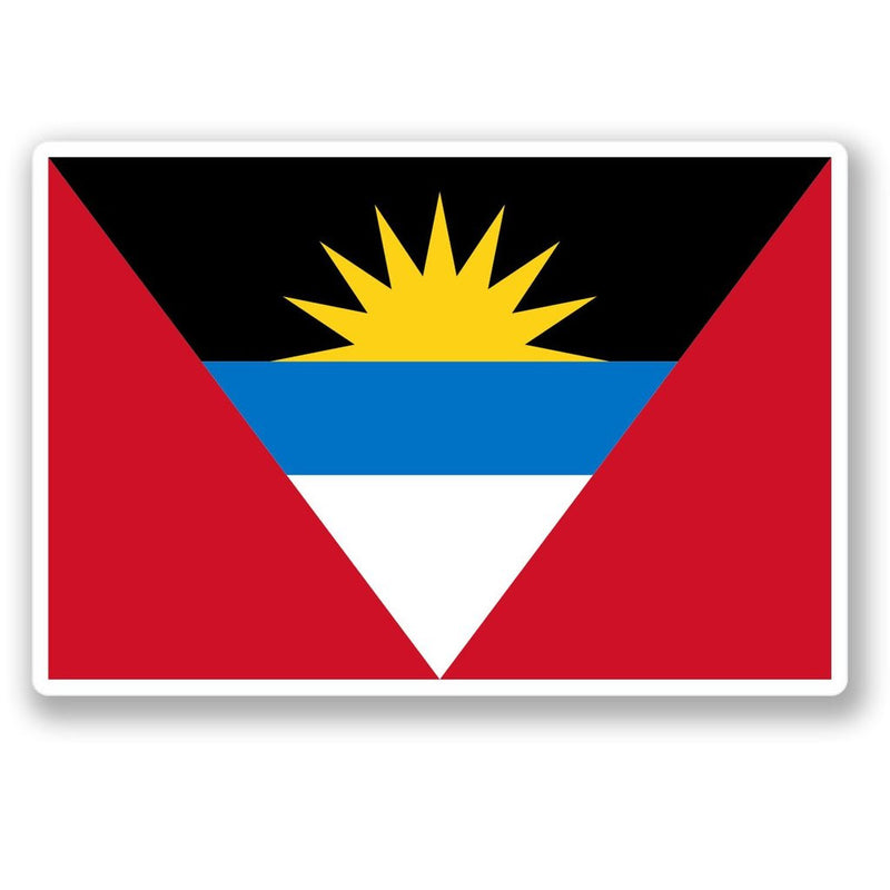 2 x Antigua Flag Vinyl Sticker