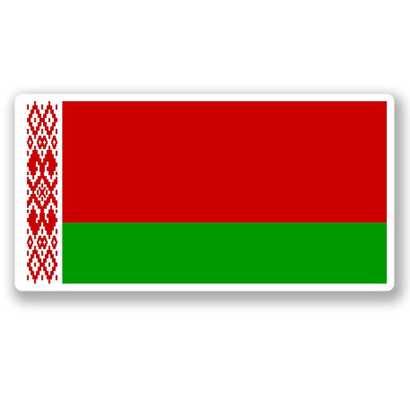 2 x Belarus Flag Vinyl Sticker