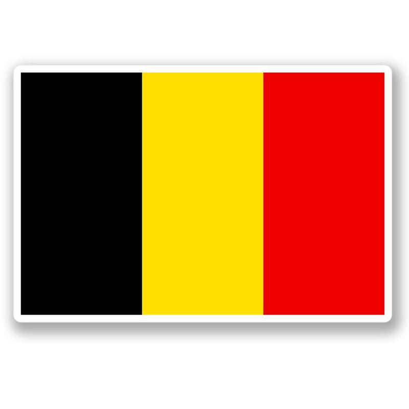 2 x Belgium Flag Vinyl Sticker