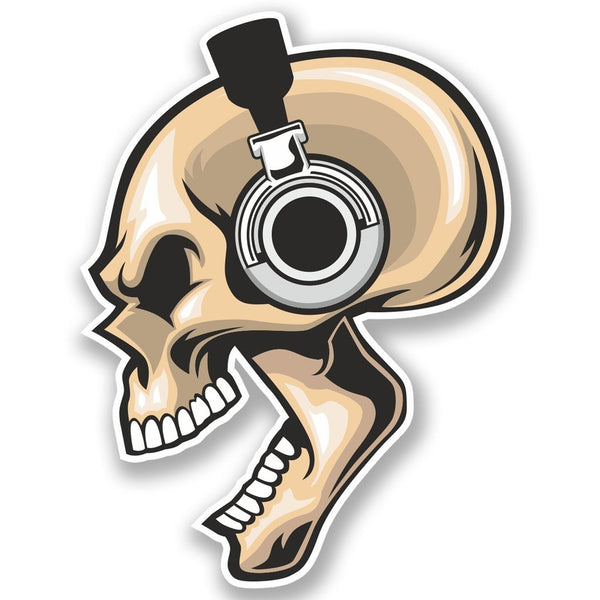 2 x Headphone's Skull Vinyl Sticker #4451