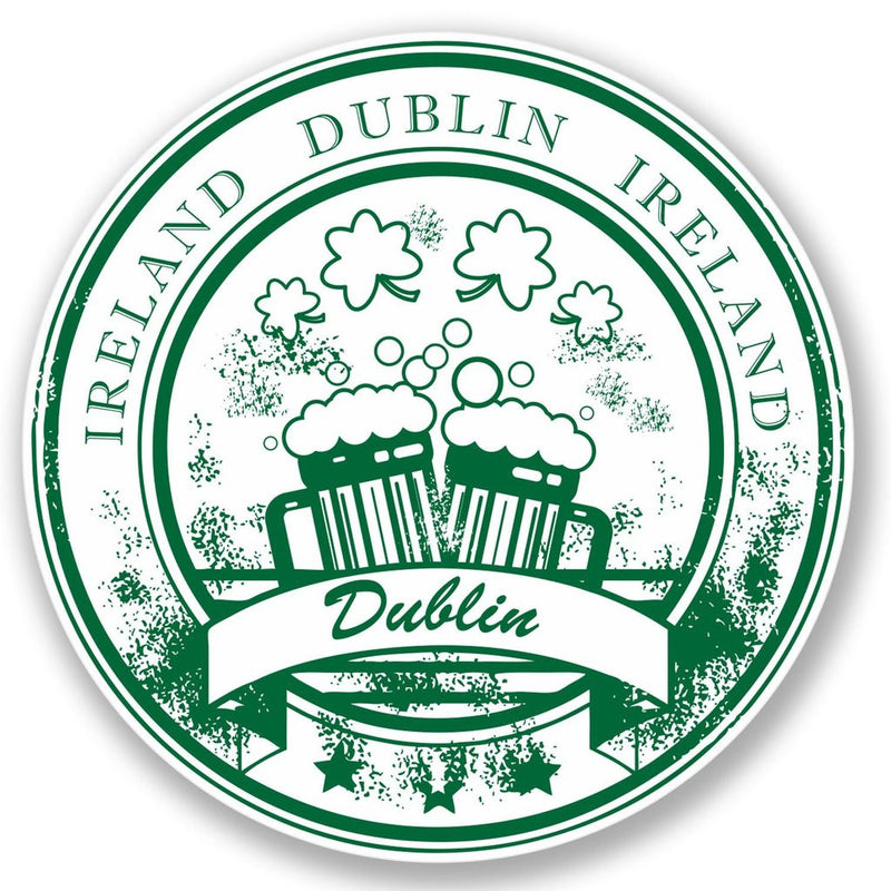 2 x Dublin Ireland Vinyl Sticker