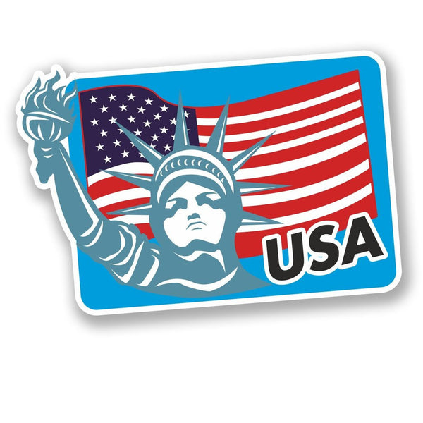 2 x USA America Vinyl Sticker #4497