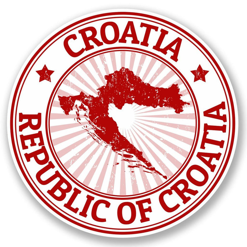 2 x Croatia Vinyl Sticker