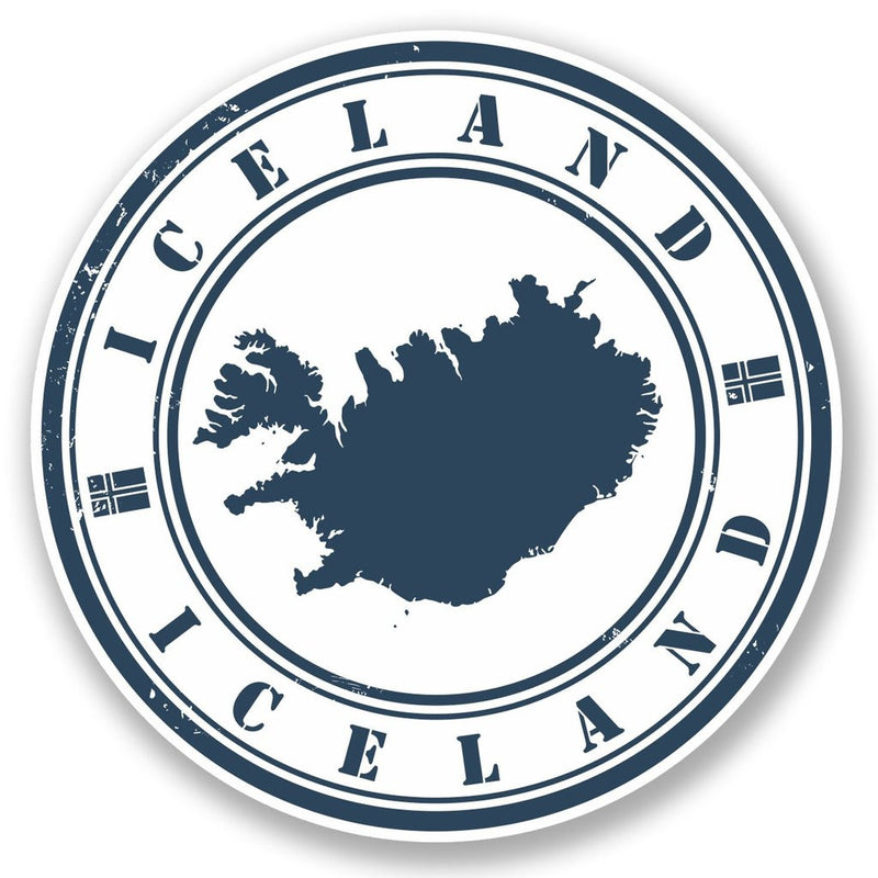 2 x Iceland Vinyl Sticker