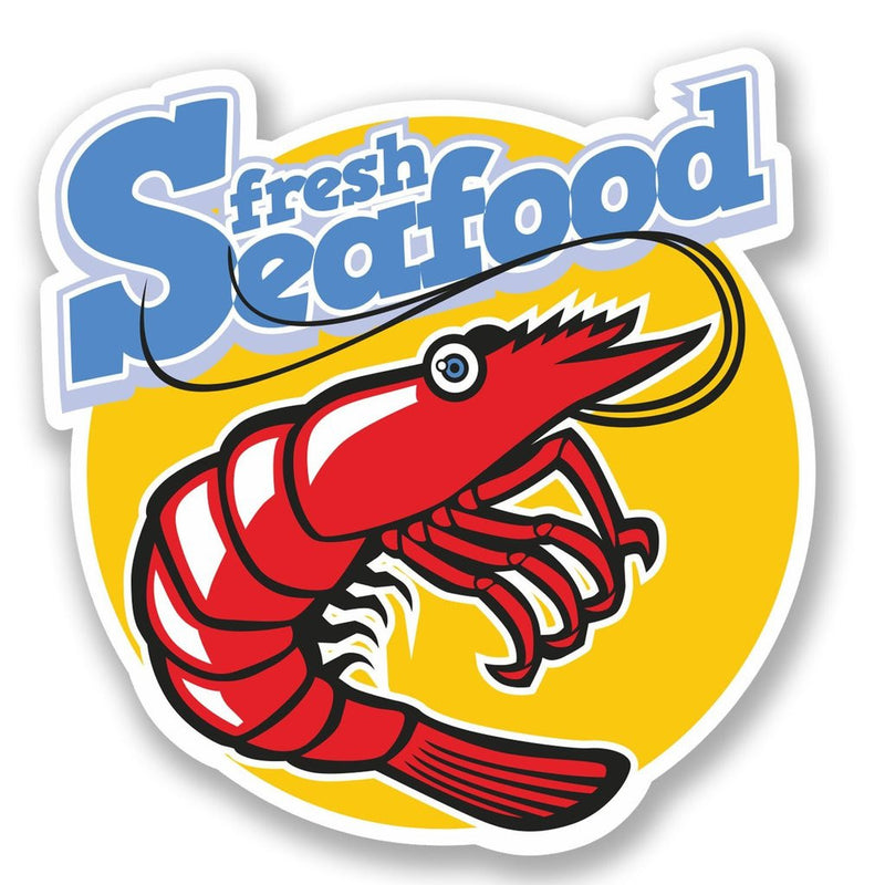 2 x Fresh Seafood Vinyl Sticker