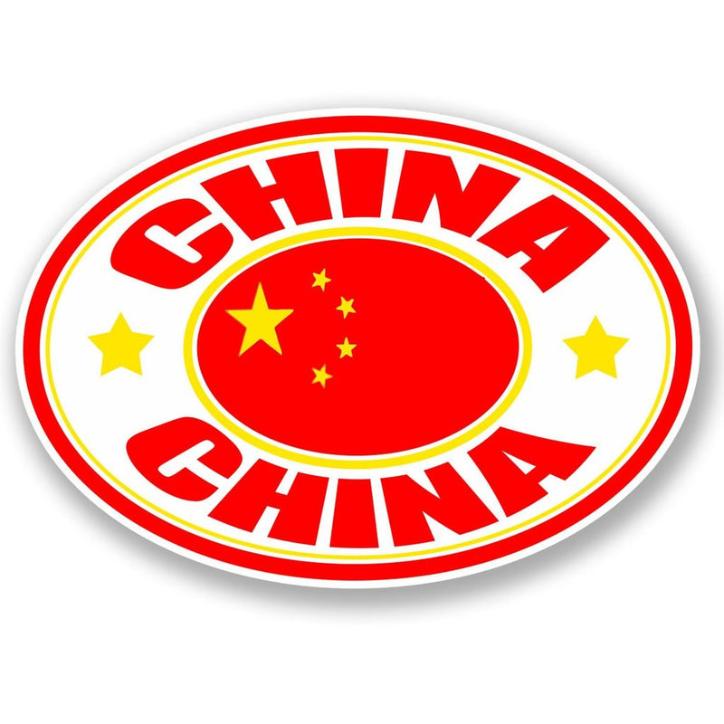 2 x China Vinyl Sticker
