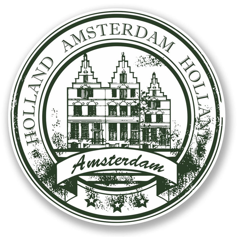 2 x Amsterdam Holland Vinyl Sticker
