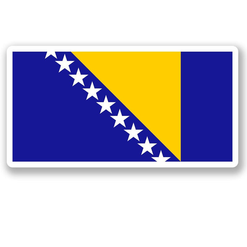 2 x Boznia and Herzegovina Flag Vinyl Sticker