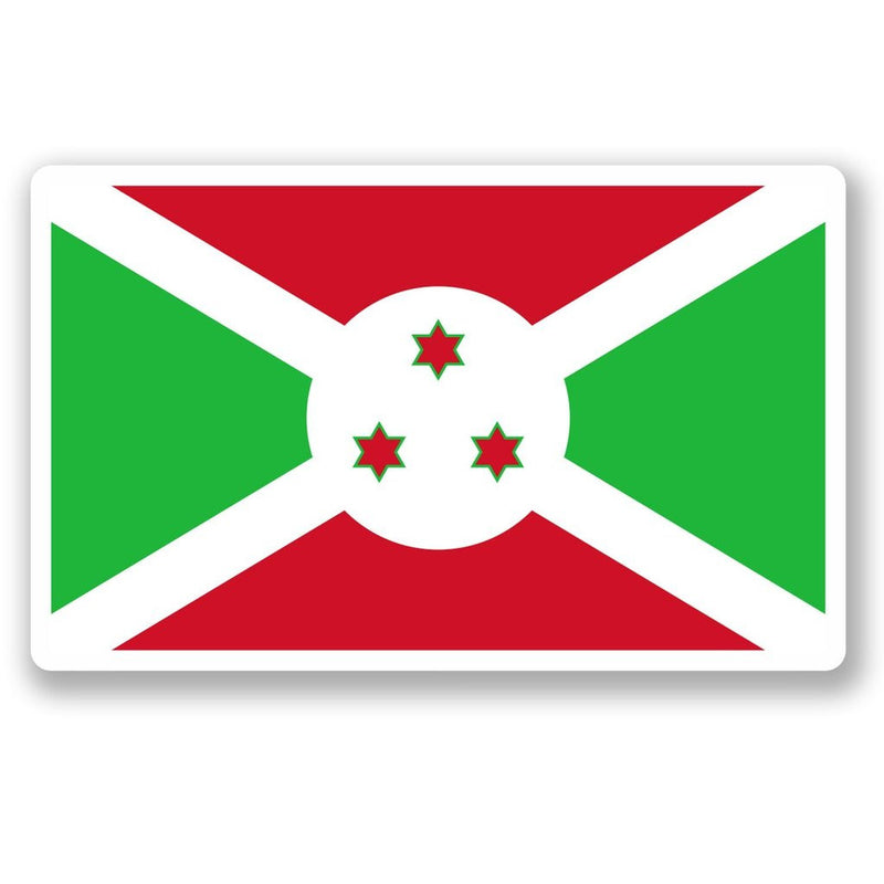 2 x Burundi Flag Vinyl Sticker