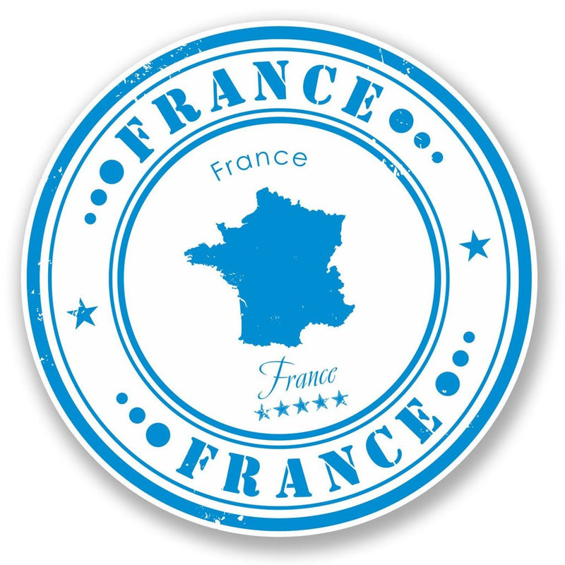 2 x France Vinyl Sticker