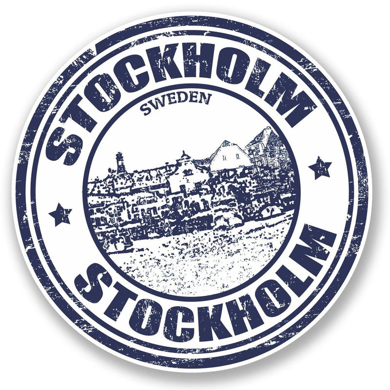 2 x Stockholm Sweden Vinyl Sticker