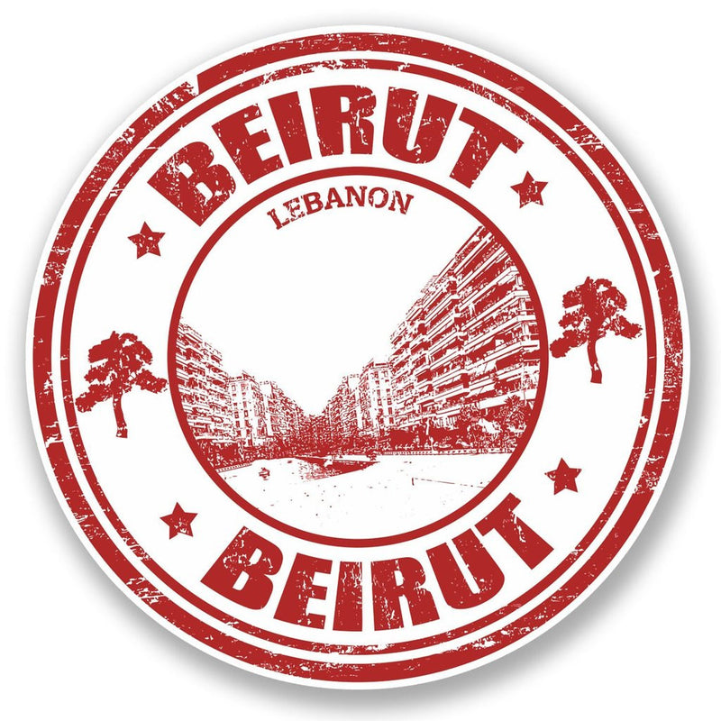 2 x Beirut Lebanon Vinyl Sticker
