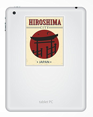 2 x Hiroshima City Japan Vinyl Sticker