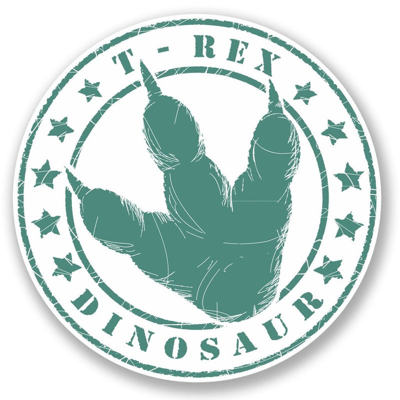 2 x T-Rex Dinosaur Vinyl Sticker