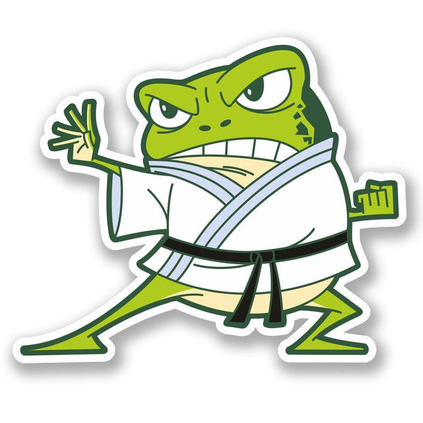 2 x Martial Arts Frog Vinyl Sticker #4599