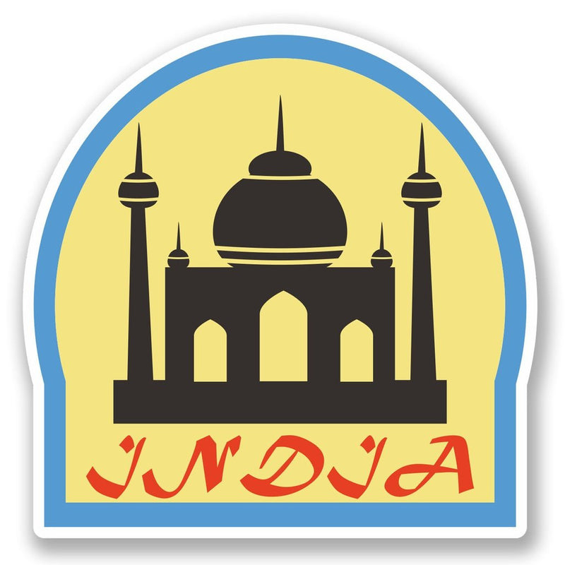 2 x India Vinyl Sticker